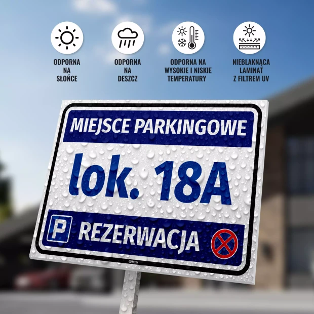 Parking Sign: Reserved Parking Space with Number or Marking