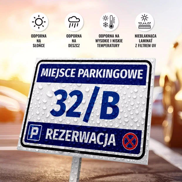 Parking Sign: Reserved Parking Space with Number or Marking