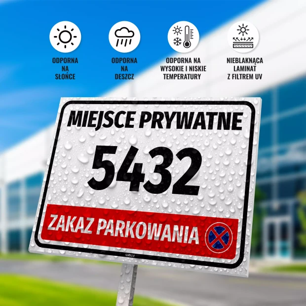Sign: Private Space with Number or Marking – No Parking