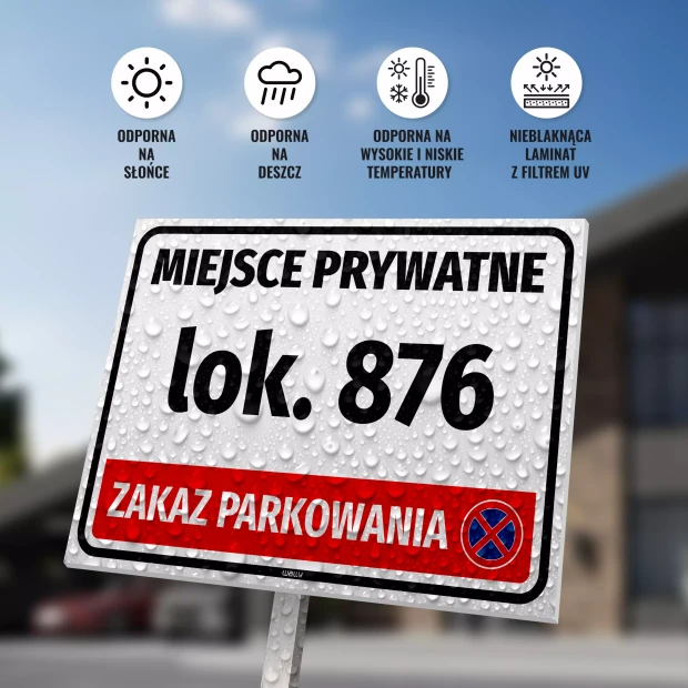 Sign: Private Space with Number or Marking – No Parking