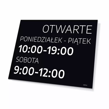 Sign: Open – Customizable Hours, Customizable Days