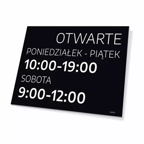 Sign: Open – Customizable Hours, Customizable Days