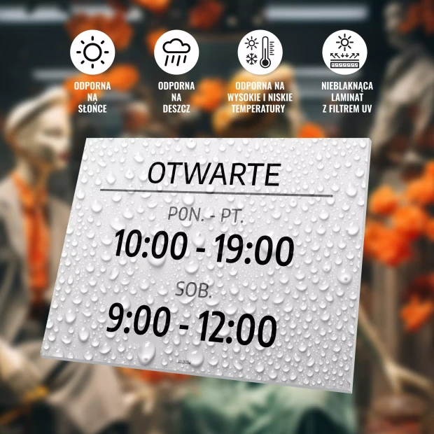 Sign: Open – Customizable Days and Hours