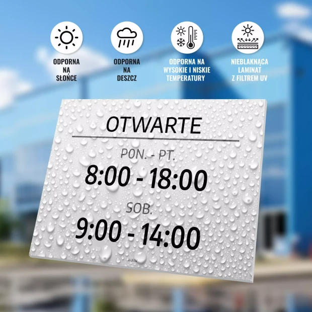 Sign: Open – Customizable Days and Hours