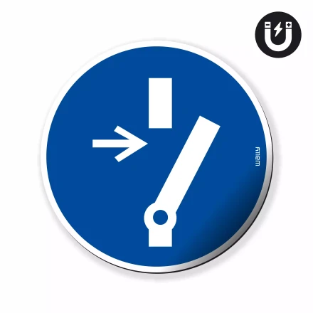 Magnet: Disconnect Before Maintenance or Repair, Mandatory Symbol