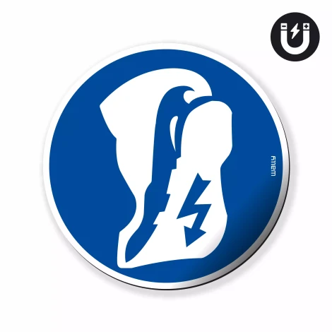 Magnet: Wear Antistatic Footwear, Mandatory Symbol