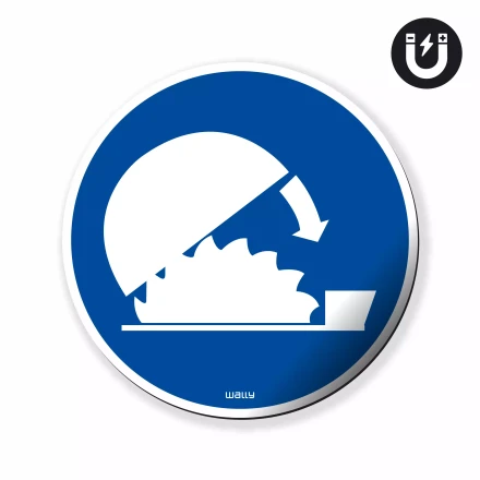 Magnet: Use Adjustable Guard, Mandatory Symbol