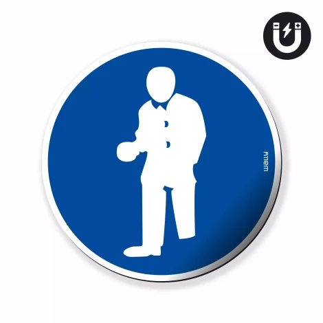 Magnet: Wear Protective Apron, Mandatory Symbol