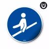 Magnet: Use Handrail, Mandatory Symbol