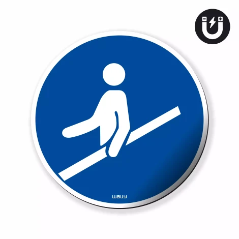 Magnet: Use Handrail, Mandatory Symbol