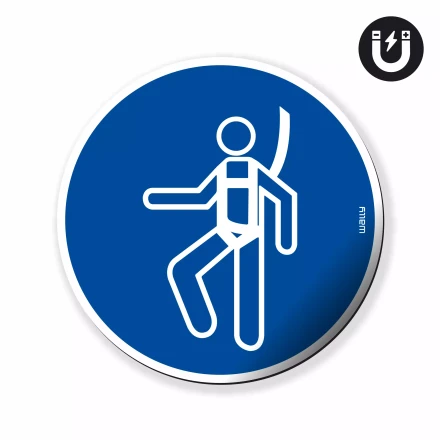 Magnet: Use Safety Harness, Mandatory Symbol