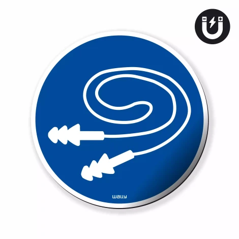 Magnet: Wear Ear Plugs, Mandatory Symbol