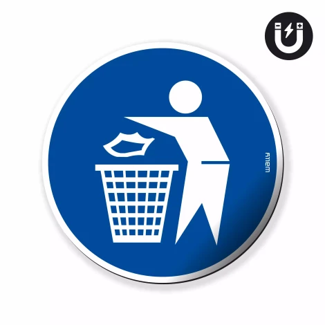 Magnet: Dispose of Waste, Mandatory Symbol