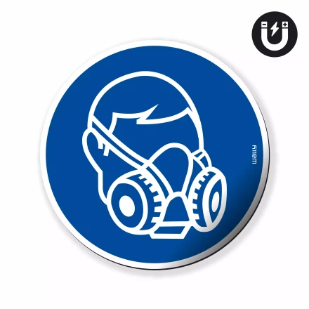 Magnet: Wear Dust Mask, Mandatory Symbol