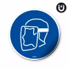 Magnet: Wear Face Shield, Mandatory Symbol