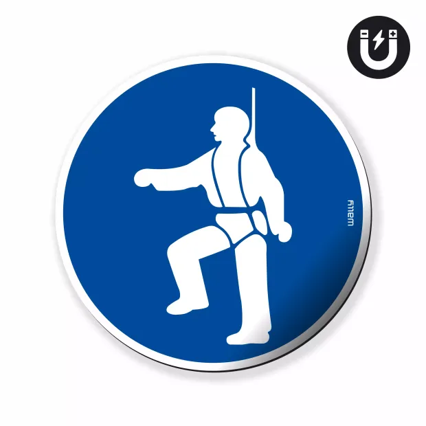 Magnet: Wear Safety Belts, Mandatory Symbol
