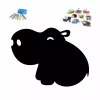 Magnetic Chalkboard for Kids: Hippopotamus 424