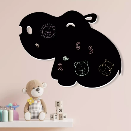 Magnetic Chalkboard for Kids: Hippopotamus 424
