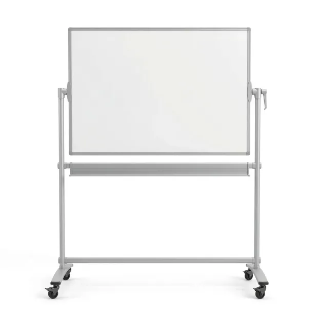 Rotating mobile board 180x120cm Standard - Office arrangement. Walls in light gray color.