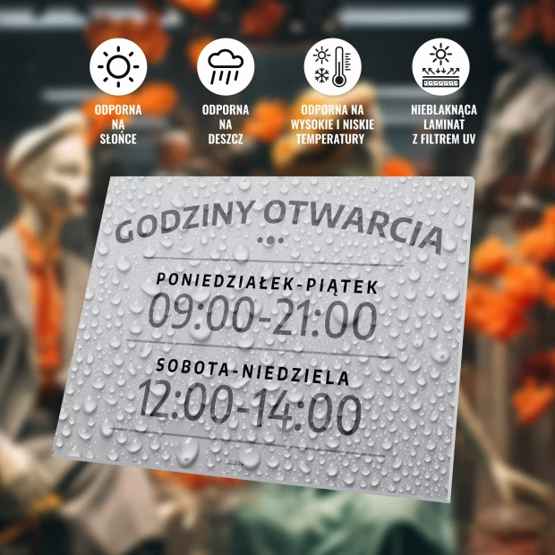 Sign: Open Hours – Customizable Hours and Days
