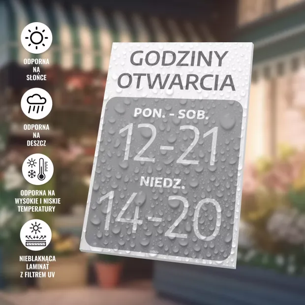 Sign: Opening Hours
