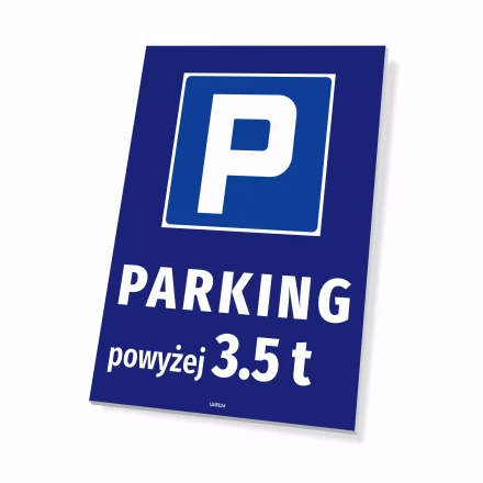 Sign: Parking up to 3.5 t