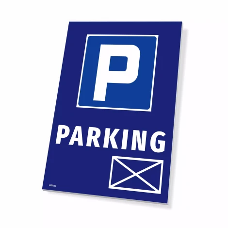 Sign: Parking with Envelope Symbol