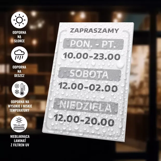 Sign: Welcome – with Hours