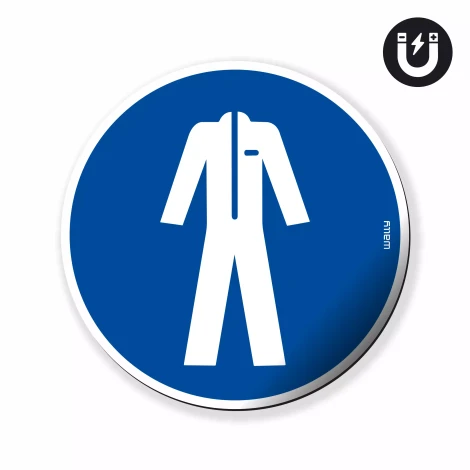 Magnet: Wear Work Clothing, Mandatory Symbol