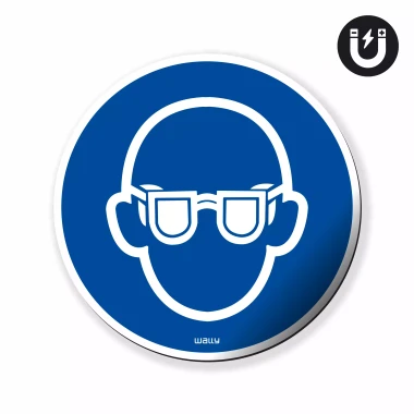 Magnet: Wear Safety Glasses, Mandatory Symbol