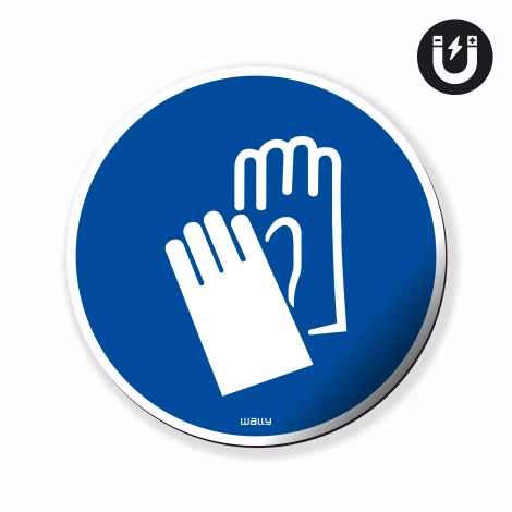 Magnet: Wear Protective Gloves, Mandatory Symbol
