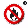 Magnet: Flammable Materials – No Open Flames, Prohibition Symbol
