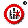 Magnet: No Unauthorized Persons in Machine Area, Prohibition Symbol