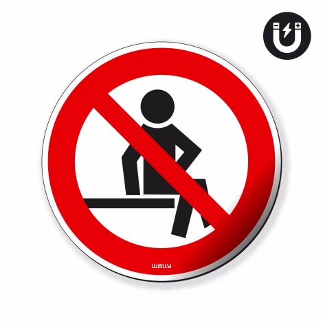 Magnet: No Sitting, Prohibition Symbol
