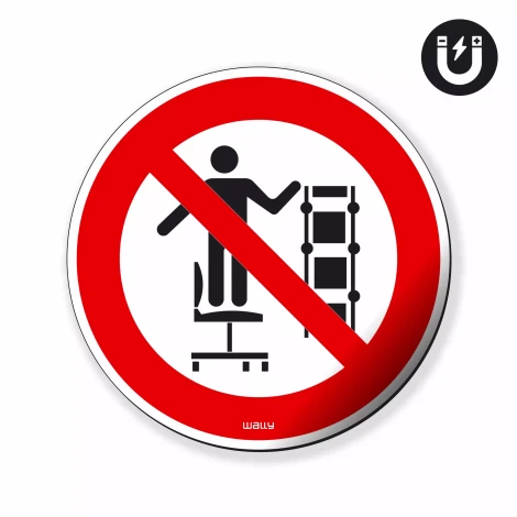 Magnet: Do Not Stand on Chair, Prohibition Symbol