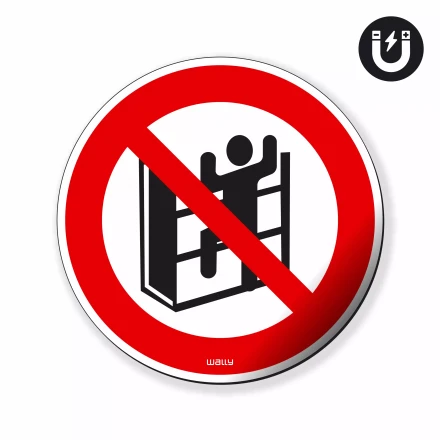 Magnet: No Climbing on Shelving, Prohibition Symbol