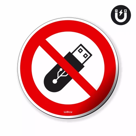 Magnet: No Data Storage Devices, Prohibition Symbol