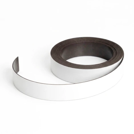 White magnetic belt - Graphic design. Simple, smooth white surface without additional elements.