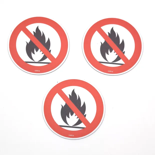 Magnet: Flammable Materials – No Open Flames, Prohibition Symbol