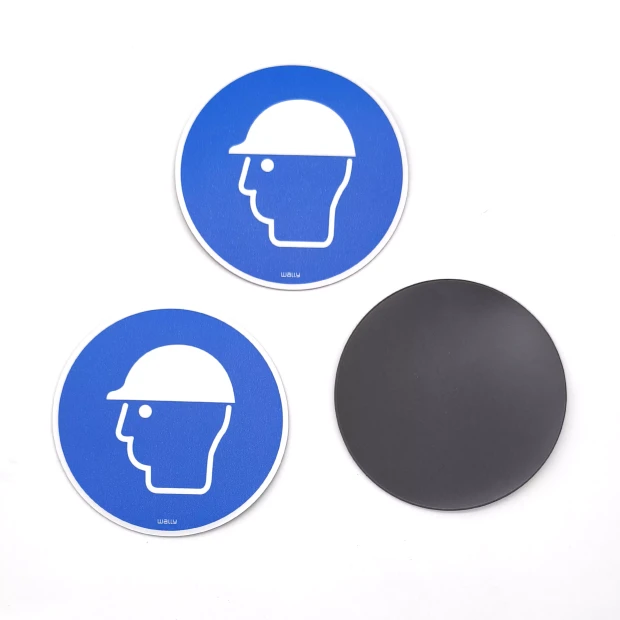 Magnet: Wear Safety Helmet, Mandatory Symbol