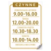Door Sticker – Open, Hours & Days