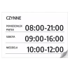 Door Sticker – Open (Hours & Days)