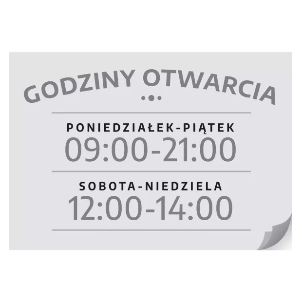 Door Sticker – Opening Hours (Customizable)