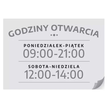 Door Sticker – Opening Hours (Customizable)
