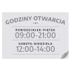 Door Sticker – Opening Hours (Customizable)