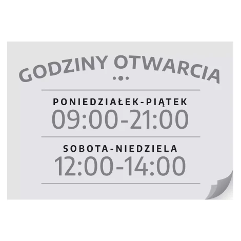 Door Sticker – Opening Hours (Customizable)