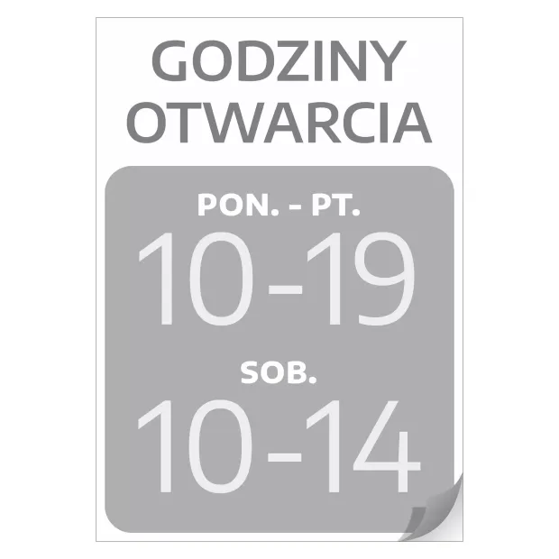 Door Sticker – Custom Opening Hours