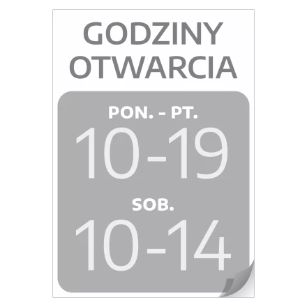 Door Sticker – Custom Opening Hours