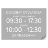 Door Sticker – Opening Hours