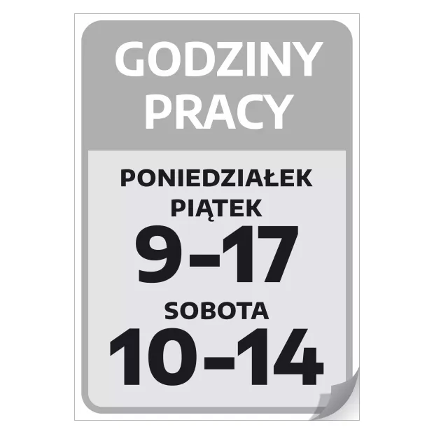 Door Sticker – Business Hours